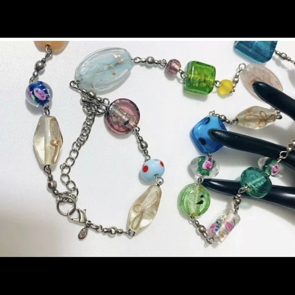 Premier Designs "Venetian" Murano Glass Artisan Glass Bead Statement Necklace - Picture 8 of 13